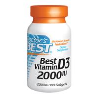 Doctor's Best, Best Vitamin D3, 2000 IU, 180 Softgels.jpg